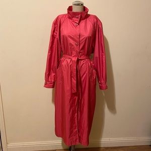 Vintage J Gallery Hot Pink Rain Coat